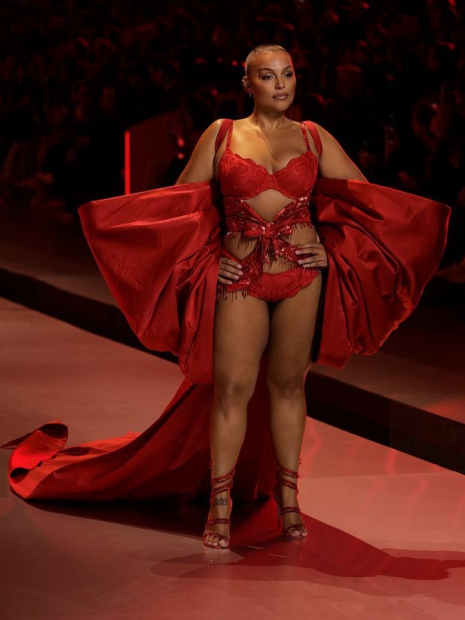 Сетчатые трусики бразильяны Victoria's Secret с вышивкой 1159824797 (Красный XS)