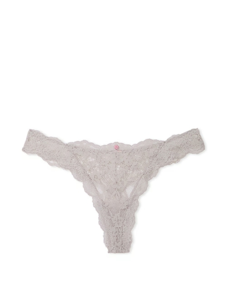 Кружевные трусики тонг Victoria's Secret 1159824841 (Серый M)