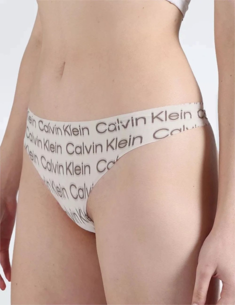 Бесшовные трусики Calvin Klein с логотипом 1159825128 (Бежевый XS)