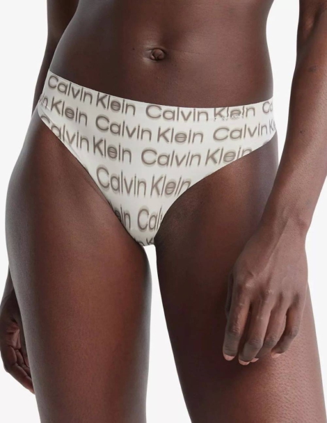 Бесшовные трусики Calvin Klein с логотипом 1159825128 (Бежевый XS)