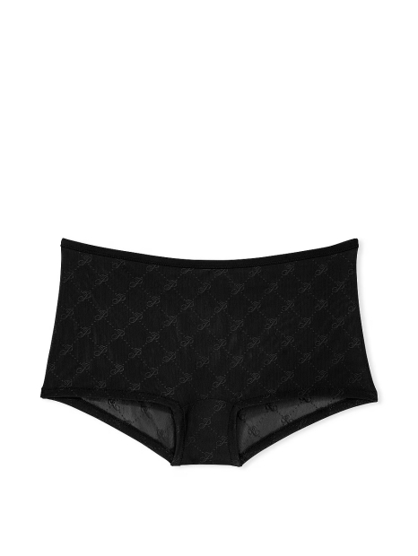 Мереживні трусики шортики Victoria's Secret Pink 1159825181 (Чорний M)