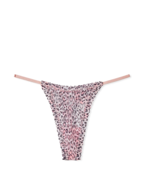 Кружевные трусики тонг Victoria's Secret 1159825204 (Леопардовый XXL)