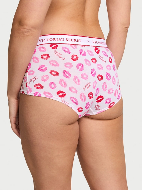 Женские трусики шортики Victoria's Secret с принтом 1159827434 (Белый XS)