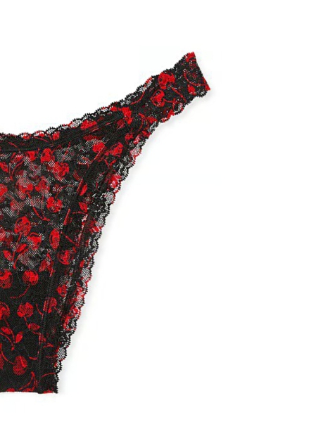 Кружевные трусики бразильяны Victoria's Secret 1159827444 (Черный XS)