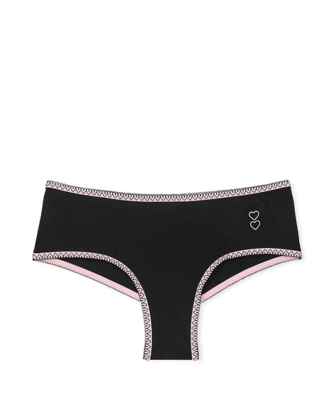 Женские трусики чики Victoria's Secret с отделкой в ​​виде сердец 1159825495 (Черный S)