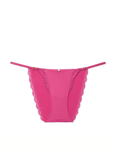 Гладкие трусики стринг бикини Victoria's Secret 1159825887 (Розовый XL)