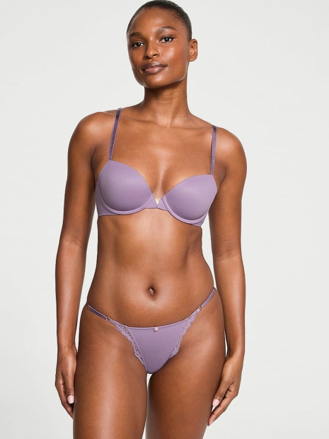 Гладкі трусики стрінг бікіні Victoria's Secret 1159825897 (бузковий XS)