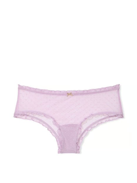 Трусики чики с оборками Victoria's Secret в горошек 1159825903 (Сиреневый XL)
