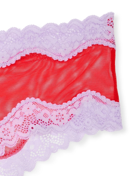 Женские сетчатые трусики чики Victoria's Secret 1159825981 (Красный XS)