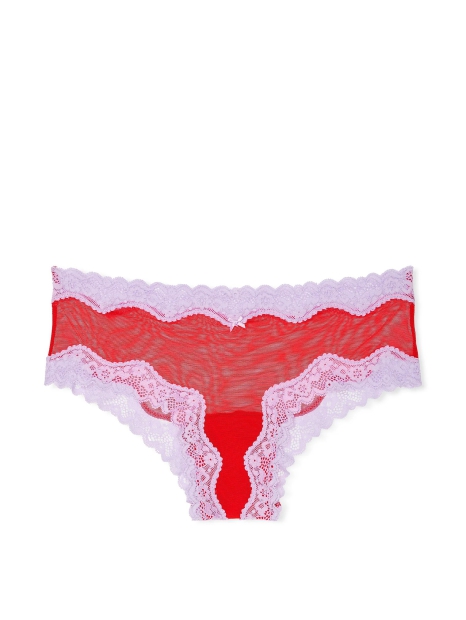 Женские сетчатые трусики чики Victoria's Secret 1159825981 (Красный XS)