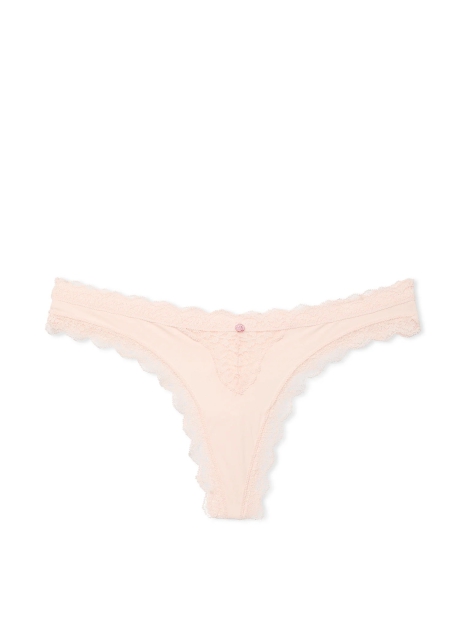 Женские гладкие трусики Victoria's Secret тонг 1159829096 (Розовый XS)