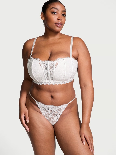 Кружевные трусики стринги Victoria's Secret 1159825968 (Молочный S)