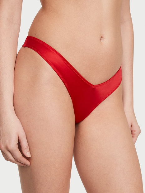 Гладкие трусики тонг Victoria's Secret с ремешками 1159828782 (Красный XS)