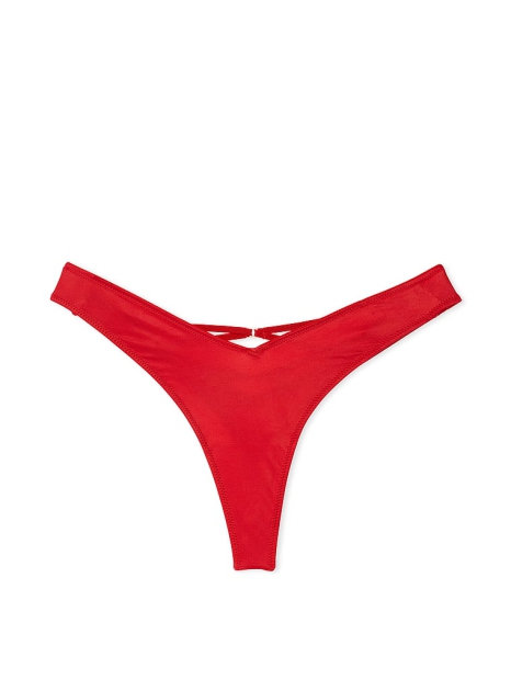 Гладкие трусики тонг Victoria's Secret с ремешками 1159828782 (Красный XS)