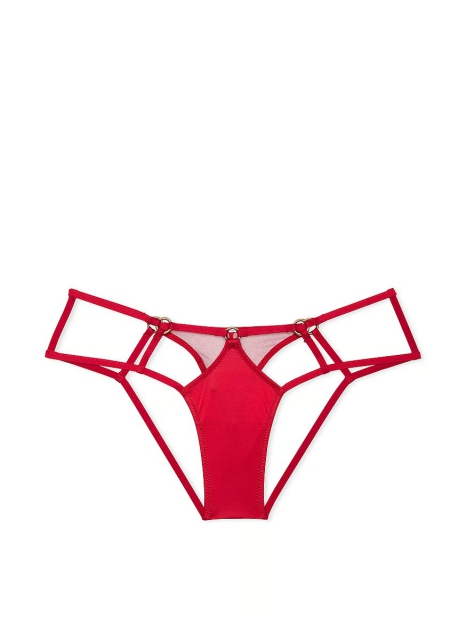 Женские гладкие трусики чики Victoria's Secret с ремешками 1159826064 (Красный L)