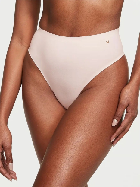 Трусики безшовні тонг Victoria's Secret з високою посадкою 1159826340 (Рожевий S)
