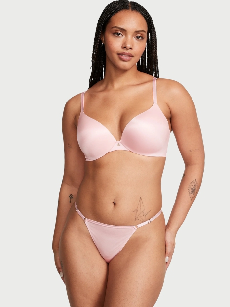 Жіночі гладкі трусики стрінги Victoria's Secret 1159826504 (Рожевий XXL)