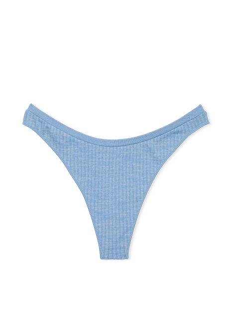Женские трусики тонг Victoria's Secret PINK в рубчик 1159826663 (Синий XXL)
