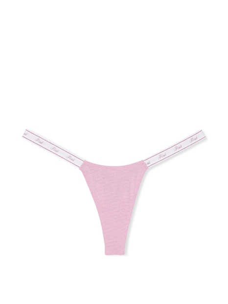 Трусики тонг Victoria's Secret Pink с шиммером 1159826667 (Розовый XL)