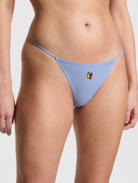 Жіночі трусики стрінги Victoria's Secret Pink з принтом 1159826593 (Блакитний M)