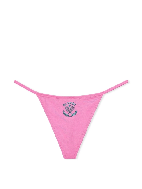 Женские трусики стринги Victoria's Secret Pink с вышивкой 1159826601 (Розовый XL)