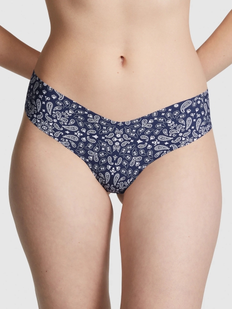 Бесшовные трусики Victoria's Secret Pink тонг 1159826614 (Синий S)