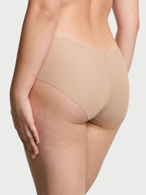 Бесшовные хлопковые трусики Victoria's Secret хипхаггеры 1159826745 (Бежевый S)