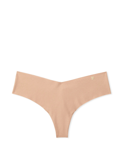 Безшовні бавовняні трусики тонг Victoria's Secret 1159834283 (Бежевий M)