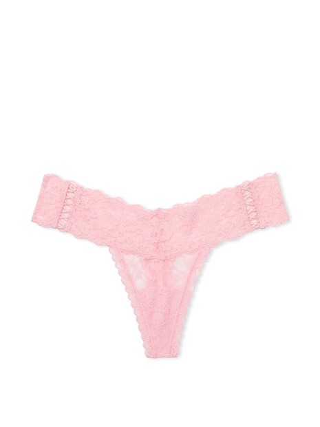 Кружевные трусики Victoria's Secret тонг 1159827178 (Розовый L)