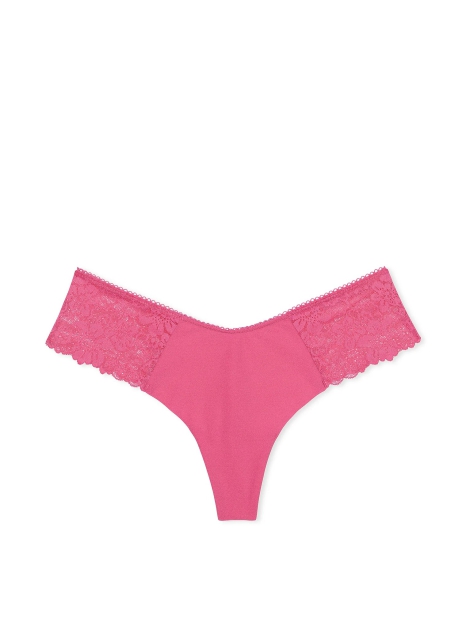 Жіночі трусики тонг з мереживом Victoria&#39;s Secret Pink 1159827319 (рожевий S)