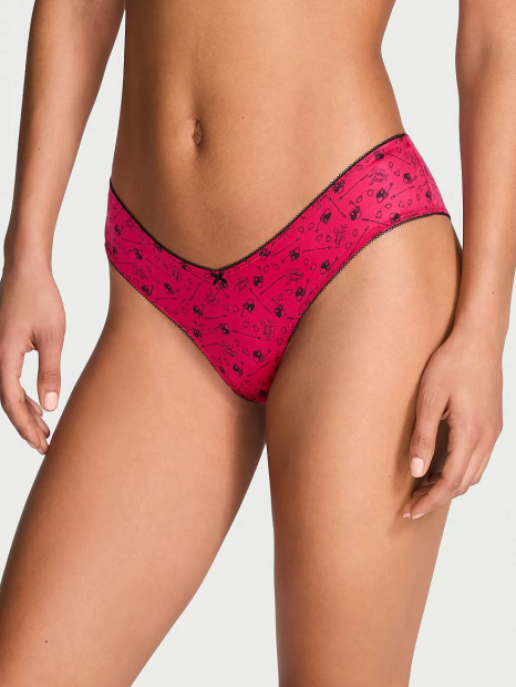 Женские гладкие трусики чики Victoria's Secret с принтом 1159830999 (Розовый XL)