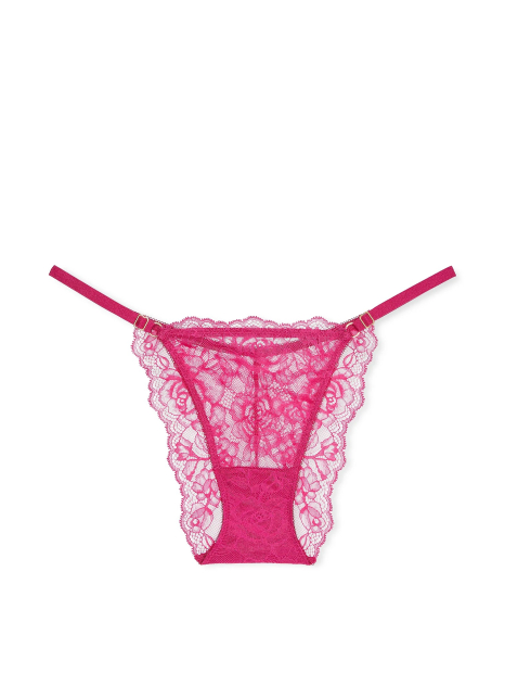 Мереживні трусики бразилії Victoria's Secret 1159831078 (Рожевий XL)