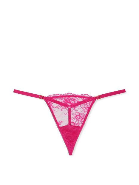 Кружевные трусики стринги Victoria's Secret 1159831079 (Розовый XL)