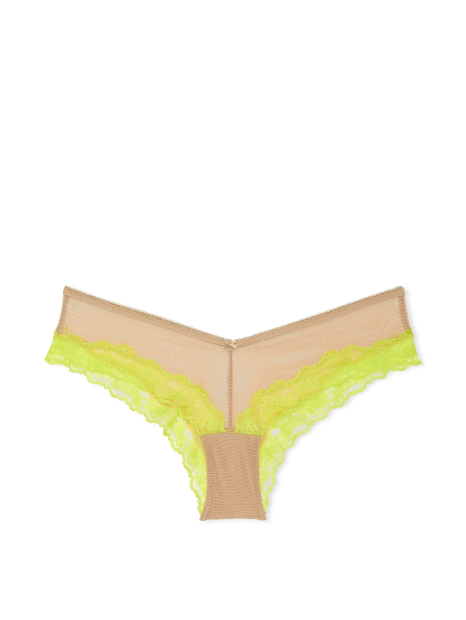 Женские сетчатые трусики чики Victoria's Secret 1159831105 (Бежевый XL)