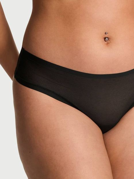 Женские сетчатые трусики тонг Victoria's Secret 1159831186 (Черный XS)
