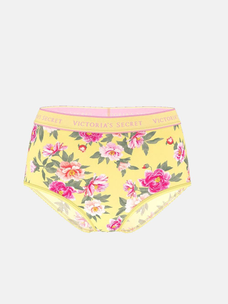 Жіночі трусики Victoria's Secret брифи з логотипом 1159831260 (Жовтий XL)