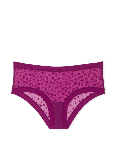 Сітчасті трусики чики Victoria's Secret Pink з принтом 1159831296 (рожевий S)