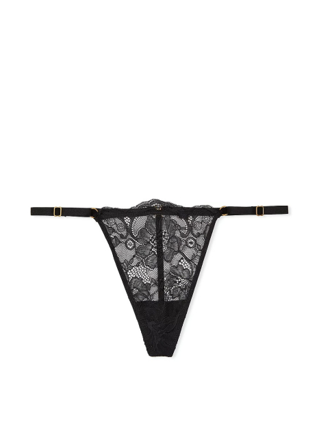Кружевные трусики стринги Victoria's Secret 1159831310 (Черный XS)