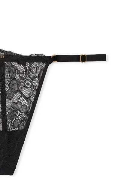 Кружевные трусики стринги Victoria's Secret 1159831310 (Черный XS)
