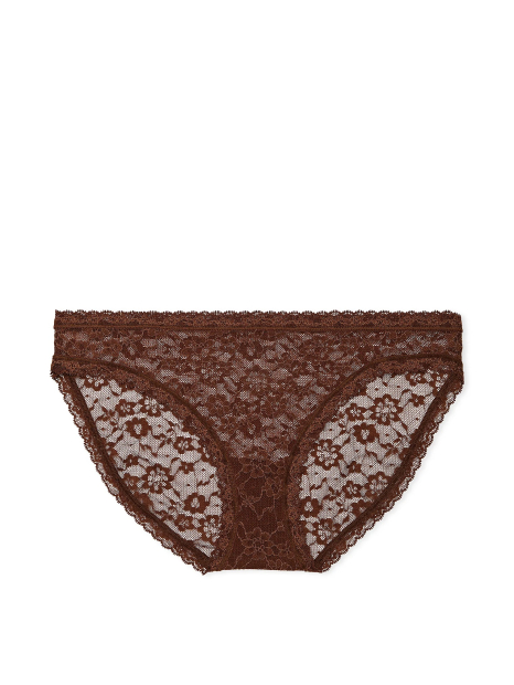 Кружевные трусики бикини Victoria's Secret 1159831395 (Коричневый M)