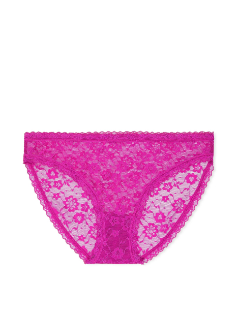Мереживні трусики бікіні Victoria's Secret 1159831397 (Рожевий XL)
