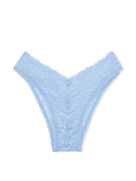 Женские кружевные трусики бразилиана Victoria's Secret PINK 1159831571 (Голубой XS)