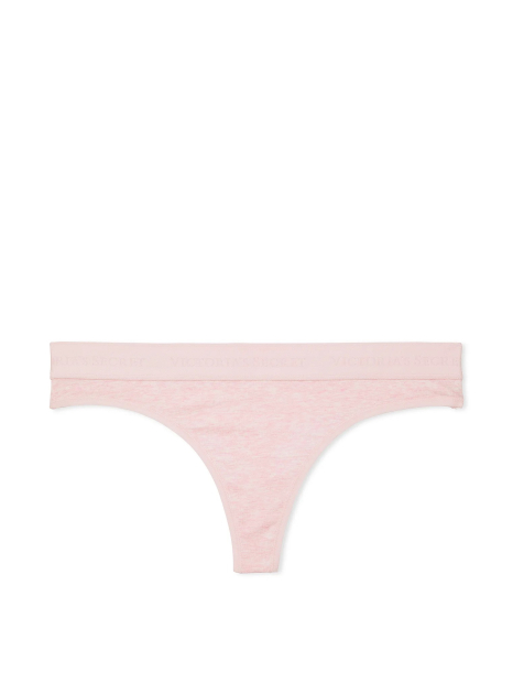Бавовняні трусики тонг Victoria's Secret з логотипом 1159831799 (Рожевий S)