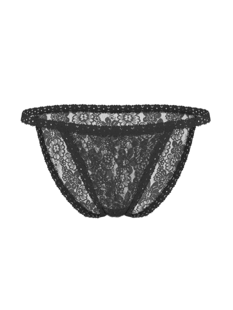 Мереживні трусики бікіні Victoria's Secret PINK 1159831866 (Чорний M)