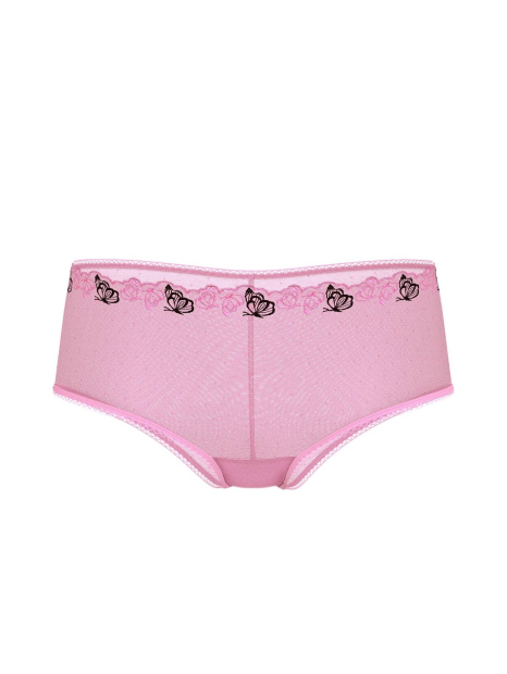 Жіночі сітчасті трусики чіки Victoria's Secret Pink з вишивкою 1159831868 (рожевий L)