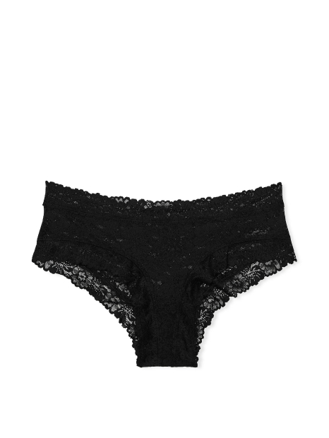 Кружевные трусики чики Victoria's Secret Pink 1159831872 (Черный L)
