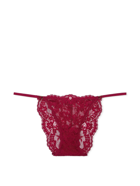 Мереживні трусики бікіні Victoria's Secret 1159832005 (Бордовий M)