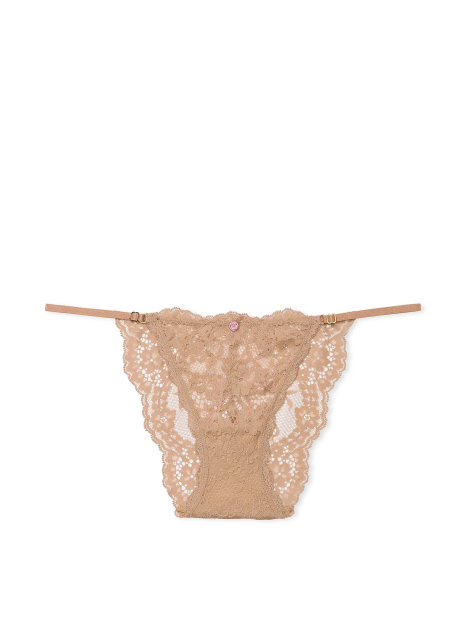 Мереживні трусики бікіні Victoria's Secret 1159832009 (Бежевий M)