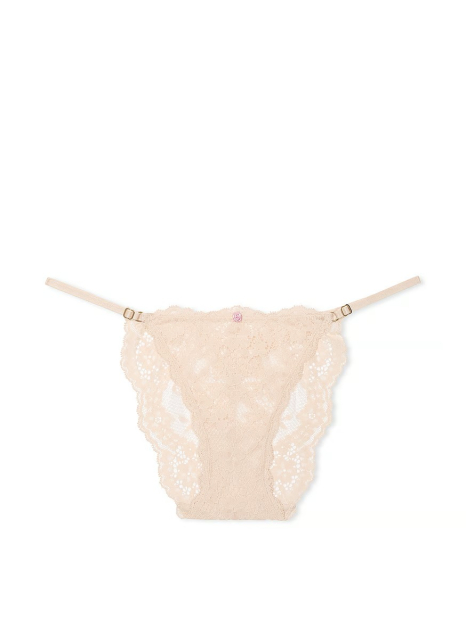 Кружевные трусики бикини Victoria's Secret 1159832020 (Бежевый XL)