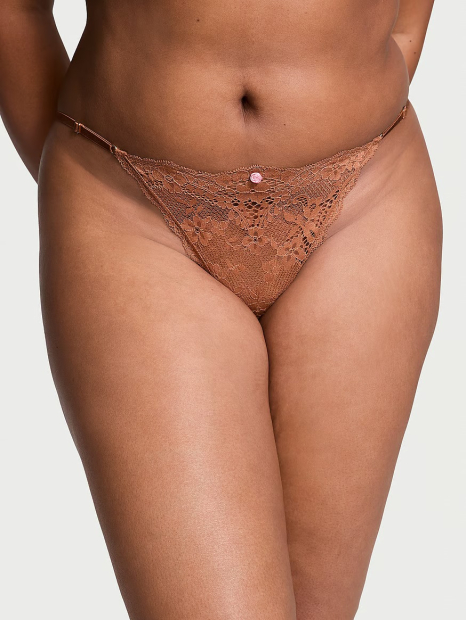 Мереживні трусики бікіні Victoria's Secret 1159832023 (Коричневий XL)